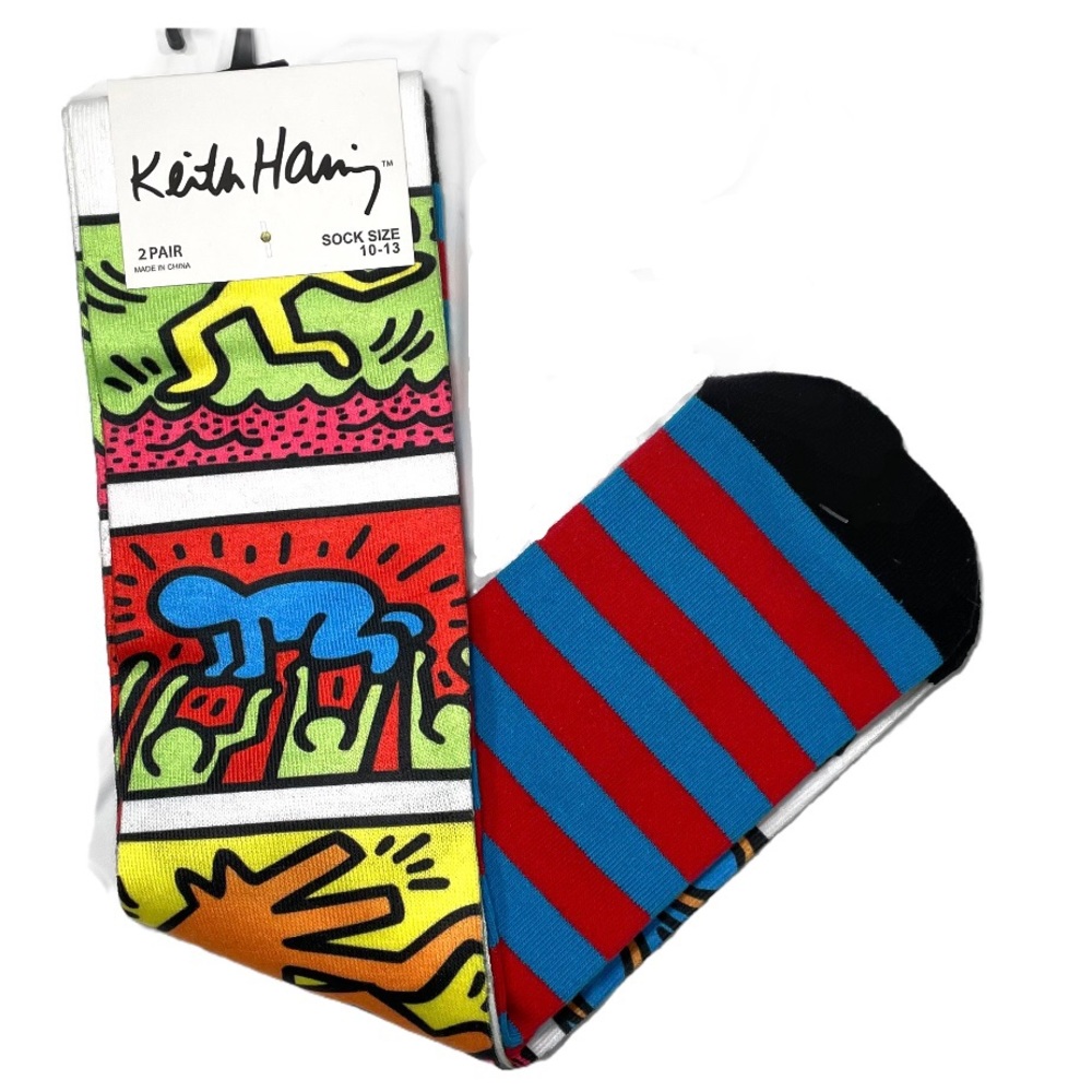 2pr Keith Haring Thin Dress Socks